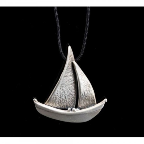 Pendant little ship silver 925°  3x3.3cm.