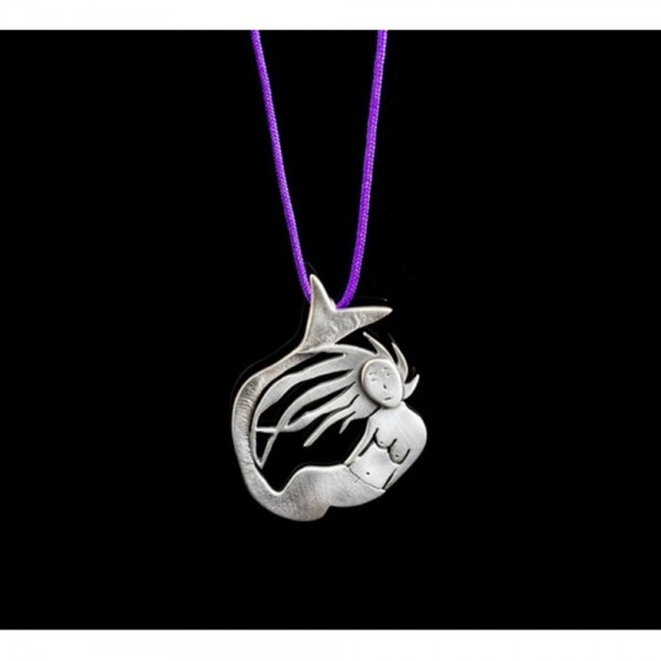 Pendant mermaid silver 925°  3,5x2,5cm.