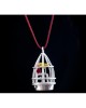 Pendant Bird in a cage silver 925° 3.3x1.6cm.