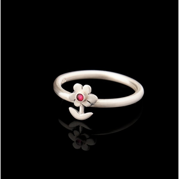 Δαχτυλίδι Λουλούδι σε ασήμι 925°  Νο 52