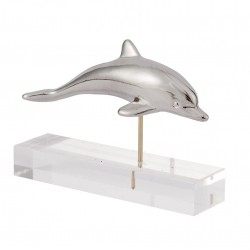Dolphins bronze on acrylic base 6.5x8x2.5cm