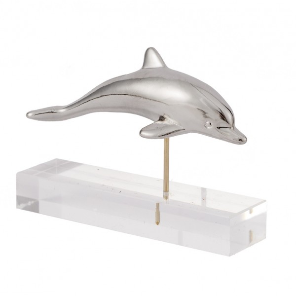 Dolphins bronze on acrylic base 6.5x8x2.5cm