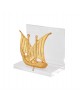 Cardholder ship bronze on acrylic base 9x8x4.5 cm