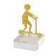 Brass boy on scooter , acrylic base 9x5.5x5cm