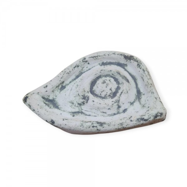 Devil Eye white clay stoneware  8x13x2cm