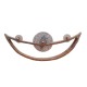 Ship clay stoneware porcelain disc 21.5x44.5cm.