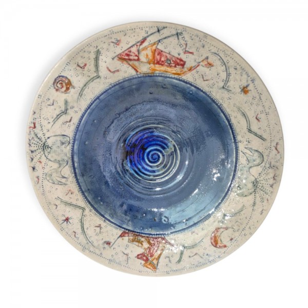 PANDORA ARTSHOP PLATTER STONEWARE CLAY 33 cm.