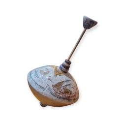 Σβούρα καράβι φάλαινα κεραμική stoneware - πορσελάνη 19x12cm