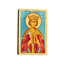 Icon Saint Catherine egg-tempera on wood 22x14x2cm