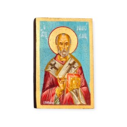 Icon Saint Nicolaos egg tempera on wood 22x14x2cm