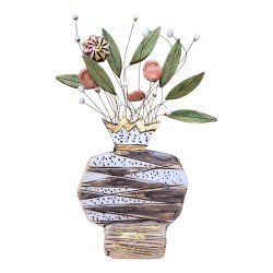 Pόδι  επιτραπέζιο από πηλό stoneware 24x12cm .