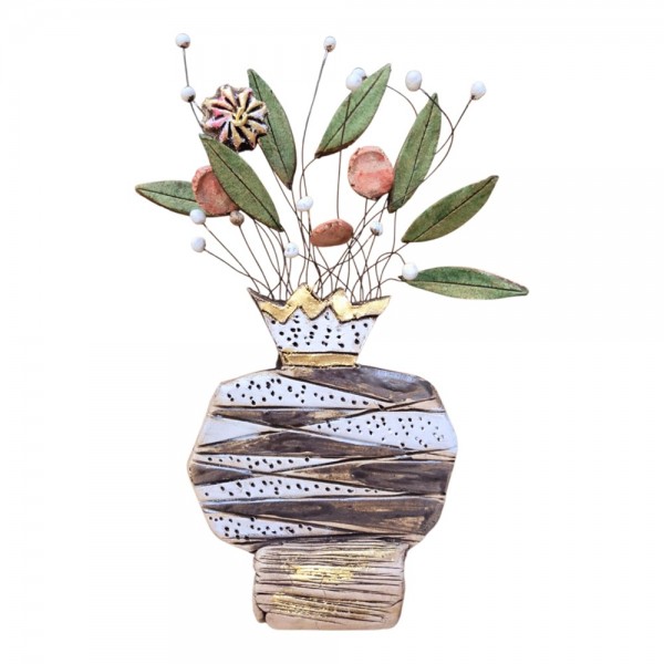 Pόδι  επιτραπέζιο από πηλό stoneware 24x12cm .