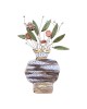 Pomegranate on base clay stoneware 24x12cm .