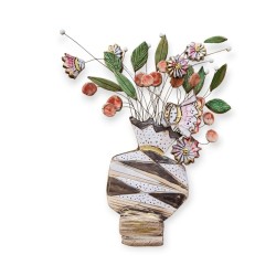 Pomegranate on base clay stoneware 27x12cm .