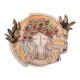 Wallpiece woman with flowers & olive leaves 40cm