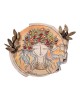 Wallpiece woman with flowers & olive leaves 40cm
