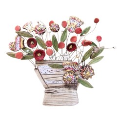 Sculpture flowerpot  clay stoneware 26x29cm