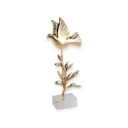 Sculpture bird bronze on base aluminium 24,9×9,7×4,5 cm