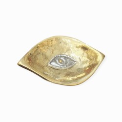 Γούρι μάτι μασίφ μπρούντζος  & ορείχαλκο 12x7x2cm.