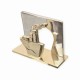 Cardholder bronze ship & aluminium 7x8.5x3.5 cm