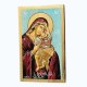 Icon Jesus Christ & Virgin Mary egg tempera on wood 25.5x15.5x3cm
