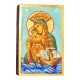 Icon Jesus Christ & Virgin Mary of the sea egg tempera on wood 30x19x4cm