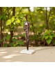 Bronze sculpture figure on marble base 21x15x11cm