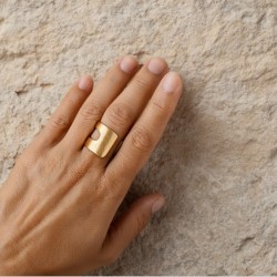 Δαχτυλίδι επιχρυσωμένο ασήμι 925° ρυθμιζόμενο .