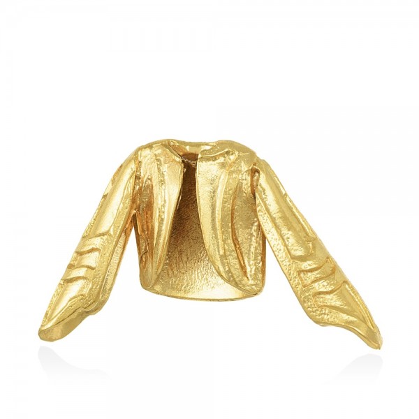 Brooch fermeli goldplated 2x4cm .