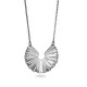 Pendant brass silver plated 2x3cm chain 42cm