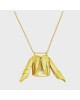 Pendant vest fermeli goldplated 2x4cm chain 52 cm .