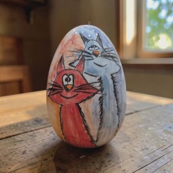 Easter egg  handpainted ceramic 15cm