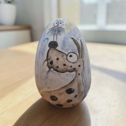 Easter egg  handpainted ceramic 15cm