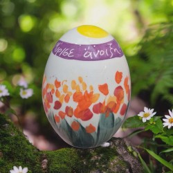 Easter egg handpainted ceramic 12cm