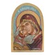 Icon Virgin Mary Christ egg-tempera , wood 17x12x2cm
