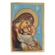 Icon Virgin Mary & Christ egg tempera old wood 17x12x2cm