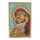 Icon Virgin Mary & Christ egg tempera old wood 22x14cm