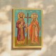 Εικόνα 'Αγιου Κωνσταντίνου & Ελένης αυγοτέμπερα σε ξύλο 26x19x3cm
