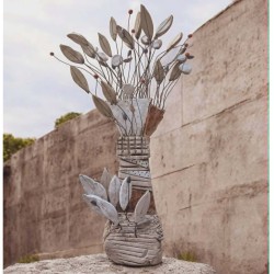 ΅Wallpiece olive tree on frame , the tree of life clay stoneware 31x23 cm