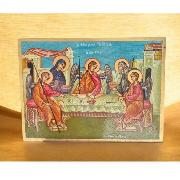 Icon Virgin Mary Christ egg-tempera , wood 26x35x3,5cm