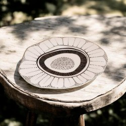 Platter  dot handmade  handpanted ceramic 34x27x4 cm