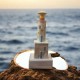 Lightshouse handmade bronze on wood base 16x5.5 cm