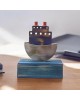 Lightshouse handmade on wood base 11x8.5x3cm.