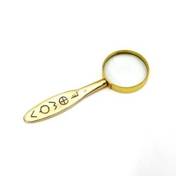 Magnifying Lense brass 15x5cm.