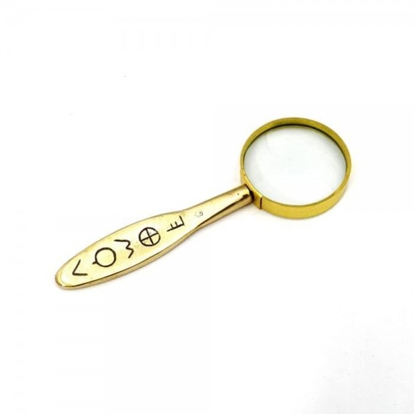 Magnifying Lense brass 15x5cm.