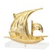 Sailboat ship - Latini , bronze on acrylic base 9x8x2.5 cm