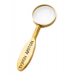 Magnifying Lense brass 15x5cm.