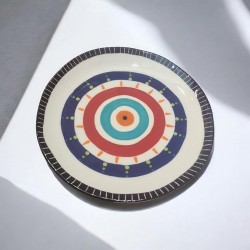 Πιατέλα μάτι χεροποίητη κεραμική 15cm