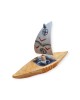 Ceramic ship 11x17.5x5 cm.