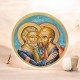 Icon Saint Peter & Paul egg tempera on wood 30cm